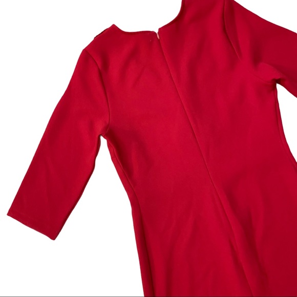 Everly Red 3/4 Sleeve Embroidered Mini Dress Women Small - Picture 7 of 14
